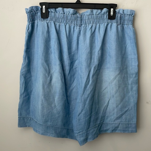 Chelsea & Theodore Chambray Pull On High Rise Shorts size XL - Picture 2 of 8